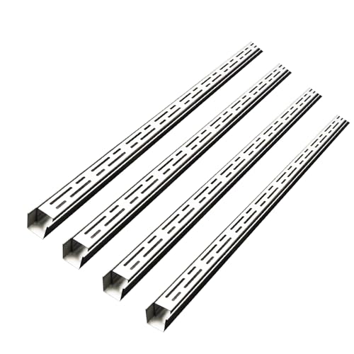 ZGLINMZ Drainage Channel 4 pcs Shower Channel Drain for Bathroom, 304 Stainless Steel Trench Drain, Channel Drains Kit Outdoor Drain Strainers, for Patio Balcony(W15cmxH8cm(5 7 8" x3 1 8"))