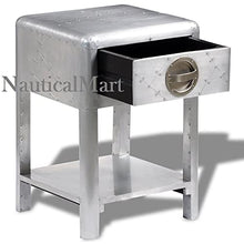 NauticalMart Aluminium Side Table 1 Drawer