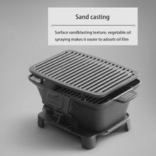 Barbecue Grill, Charcoal Grills, Portable Mini Charcoal Grill Desk Tabletop Outdoor All Cast Iron Smoker Grill for Picnic Garden Terrace Camping Travel