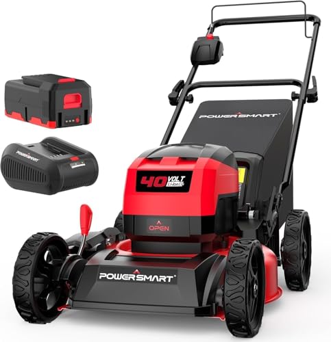 PowerSmart Electric Cordless Lawn Mower 17" 40V, 3-in-1 Brushless Push Lawn Mower, Lightweight, Foldable Handles