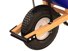 Bon Tool 11 300 Premium Contractor Grade Steel Single Wheel Wheelbarrow with Wood Hande and Knobby Tire, 6 Cubic Feet