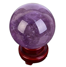 FOTCFATEV Amethyst Sphere Purple Quartz Crystal Ball Statue Sculpture Stone Ornaments Home Decoration Orb Crafts,9cm