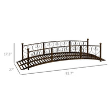 Hassyee Elegant Landscape Bridge with Antique-Inspired Detailing and Secure Side Rails for Stream Transitions, Weather-Ready Arched Bridge with Firm-Footing Base for Flower Bed Crossings