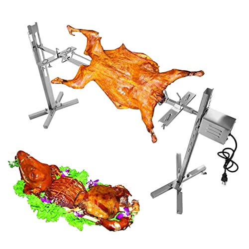 JYXYXSCP Automatic Rotating BBQ Rotisserie Grill Kit,Outdoor Camping Rotisserie Spit Roaster,Stainless Steel Grill for Picnic
