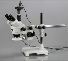 AmScope Digital Trinocular Stereo Zoom Microscope 3.5X-90X White