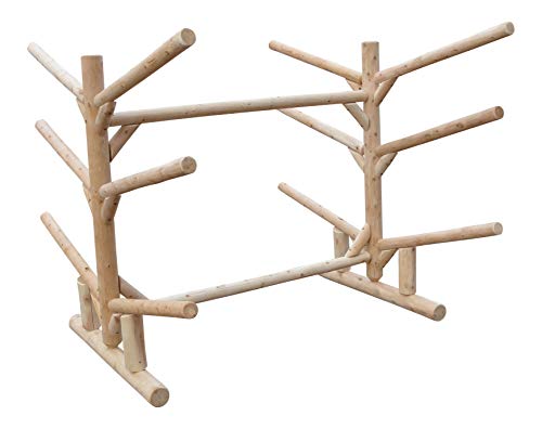 Log Kayak Rack 2 Canoe + 4 Kayak/SUP Rack Canyon Brown
