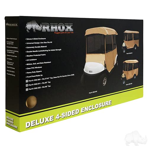 Revenge Golf Cart Parts & Accessories Deluxe 4 Sided 88" Top Enclosure