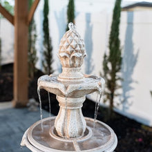 XBrand 51" 3-Tier Outdoor Water Fountain with Pineapple Top – Beige Freestanding Garden Waterfall with Pump, Auto Shut-Off, and Fiber Resin Build – Lawn & Patio Decor