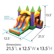 TentandTable Inflatable Bounce House with Slide Orange Rainbow