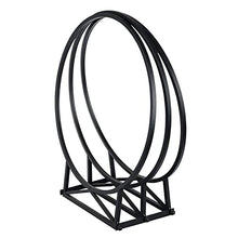 Firewood Storage Rack Firewood Rack Round Log Cradle Stacking Log Hoop Firewood Rack Fireplace Wood Storage Holder Indoor/Outdoor for Outdoors (Color : Black, Size : 80X90X25cm) (Black 80X90X25cm)