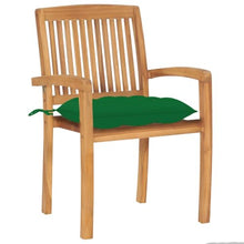 Kaorsrow 8 Piece Stacking Teak Patio Chairs with Cushions Set