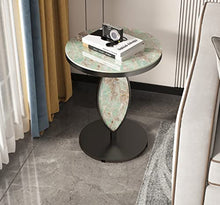 NRFJFOP Small Coffee Table Rock Slab Side Round Living Room Sofa Balcony Bedside