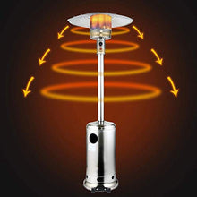 AIZYR Large Stainless Steel Patio Heater, Gas Patio Heater with Wheels/Adjustable Thermostat for Balcony Patio Home,Liquefied Gas