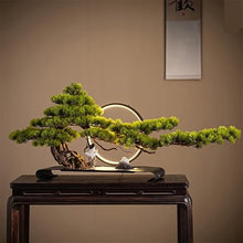 YXIANG56Q Fake Plants Simulation Welcome Pine Green Plant Ornaments Living Room Hotel Artificial Bonsai Tree Decoration Bonsai Tree
