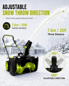 Cordless Electric Snow Shovel, 40V Battery-Powered Snow Blower 4Batteries
