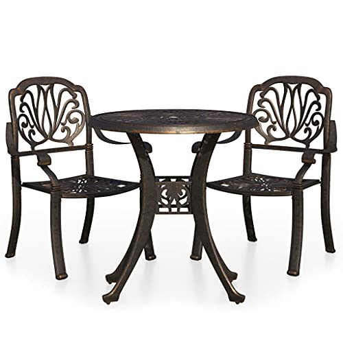 NLQMSU Bronze Cast Aluminum Bistro Set Medium