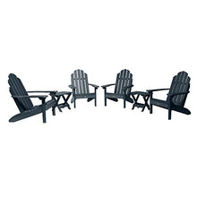 Highwood Adirondack Collection Westport 6pc Set with Folding Side Tables Federal Blue