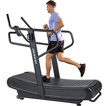 RUNOW Curved Treadmill Non-Electric Commercial Home Running Machine Black