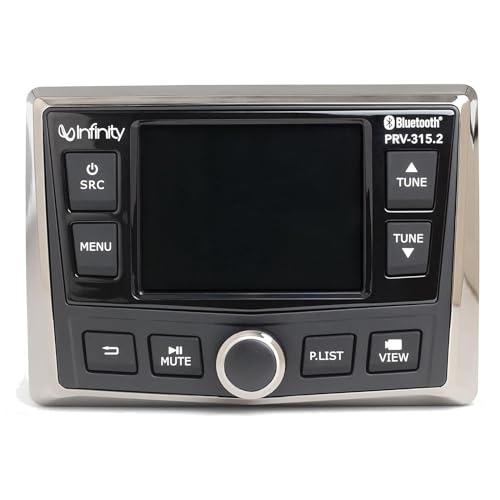 Enrock Marine Infinity PRV-315.2 Bluetooth AM/FM/WB Radio Receiver with 4x 6.5" 225W Waterproof Coaxial Speakers White LED