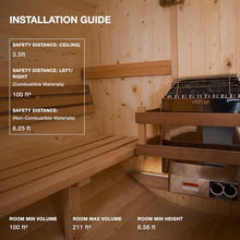 Harvia KIP Wall Mount Electric Sauna Heater, 220V-240V, 6kW, Dial Controls