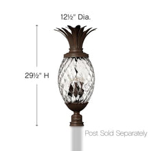 Hinkley Plantation XL 4-Light 12V Outdoor Post Mount Lantern, Copper Bronze