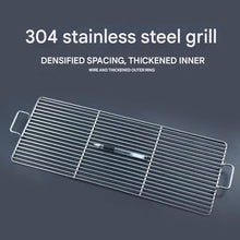 TBLOTYD Stainless Steel BBQ Grill Rack with Handle - Heavy-Duty Cooking Grid Square Hole Design Easy to Clean Perfect for Outdoor Grilling and Barbecues