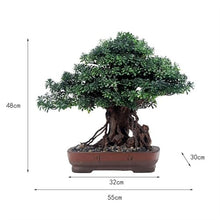 YXIANG56Q Fake Plants Simulation Bonsai Fake Green Plants Potted Hotel High-Grade Furnishings Office Study Chinese Decorative Ornaments Bonsai Tree