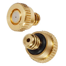 Brass Misting Nozzles 0.016" Orifice (0.4mm) 10/24 UNC, Water Mister Parts Fog Nozzles for Patio Misting System Outdoor Cooling System (30)