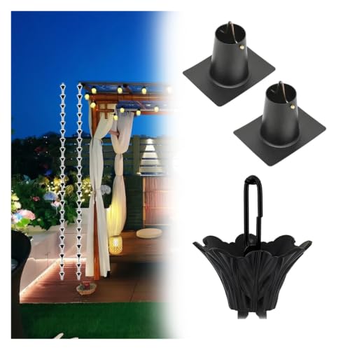WAHHWF Hibiscus Flower Rain Chain, Gutter Chains Downspout
