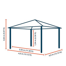 TOOLPORT 13x13 ft Hardtop Gazebo Steel Roof