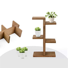 SIDUFHAOPKLL Storage Rack, Mini Plant Stand,Small Stool Display Wood Tiered Succulent Planter for Indoor Outdoor Home Office Decorative(D)