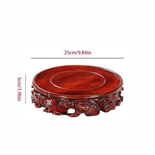 QUANGJN Pcs Plants Saucers Solid Wood Vase Bonsai Ornament Base Round Buddha Statue Base Wooden Bracket Plant Pot Saucers,