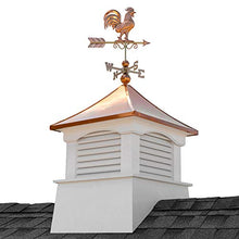 Good Directions 30" Square Coventry Vinyl Cupola with Rooster Weathervane White