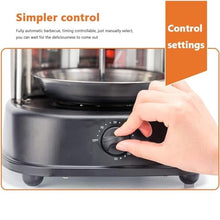 1380W Smokeless Electric Barbecue Grill, Constant Temperature 200°C, Adjustable Timing, for Kebabs, Sweet Potato and Turkey
