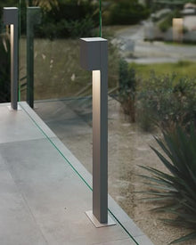 Sonneman Inside Out™ Box 28" LED Bollard - Textured Gray
