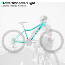 HH HILAND Women's 26 Inch Mountain Bike 21-Speed Green&Red