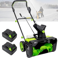 Cordless Snow Blower 3500w,20" Clearing Path,25ft Throw,with Gloves & Goggles,for Driveway,Sidewalk,Deck,Patio