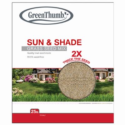 Green Thumb 25 Lb. Sun & Shade Grass Seed Mix - Pack of (2)