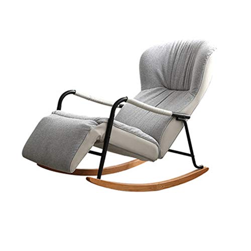 KLNBV Leisure Rocker Chairs Recliner Folding Lunch Break Nordic Living Room Bedroom Lazy Sofa Balcony Home Leisure Rocking Chair Recliner