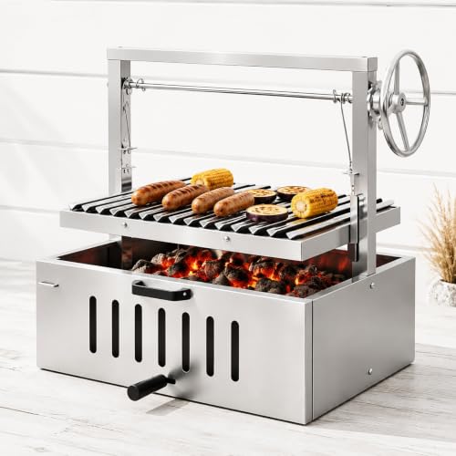 Argentine Parrilla Charcoal Grill with 24.2 x 17.7 in Grate