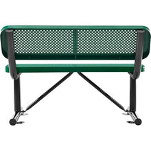 Global Industrial 4'L Heavy Duty Outdoor Steel Picnic Bench with Backrest