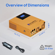 ECO-WORTHY 3500W Pure Sine Wave Solar Inverter Charger,All-in-One 48V Solar Inverter 48V DC-120V AC,80A MPPT Solar Controller,for LiFePO4/Lead Acid Battery,Off-Grid,Home Energy Storage