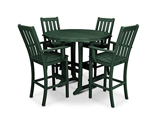 Polywood Vineyard 5-Piece Bar Set (Green)