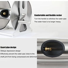 Fadiadem Wall/Floor Mount Garden Hose Reel with Hose, Outdoor Hideaway Storage Reel with Waterproof Cover, Multi-Purpose Stainless Steel Hose Reel with Sprayer Nozzle, Water Pipe Rack Hose Holder