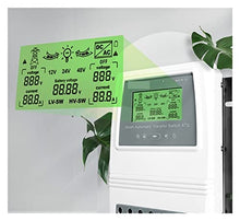 Solar Charge Controller, Tuya Smart Dual Power Controller 80A Automatic Transfer Switch for Off Grid Solar Wind System DC 12/24/48V
