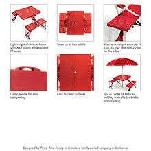 Picnic TIME NFL San Francisco 49ers Picnic Table Portable Folding Table with Seats and Umbrella