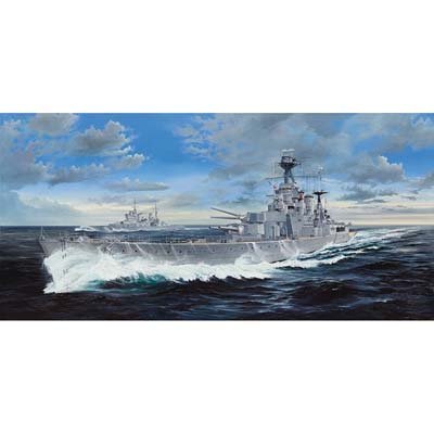 Trumpeter 1/200 HMS Hood British Battleship Model Brown