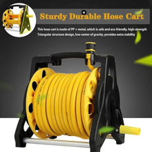 Long-lasting PP Water Pipe Storage Rack with Hose Reel Cart, Portable Small Hose Mobile, Easy to Store Hose Reel (Hose Cart+35m Pipe)
