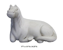 orientliving White Marble Stone Carving Horse Animal Statue Amh226