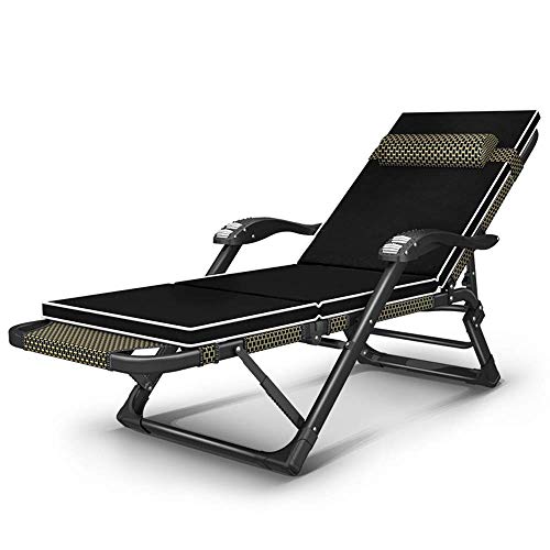 Renovation House Chairs Lounge Chair Foldable Lunch Break Chair Back Chair Lazy Couch Home Leisure Chair Balcony Recliner Outdoor Portable Sun Lounger 178x67x25cm Durable
